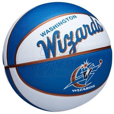 5. Piłka do koszykówki Wilson Team Retro Washington Wizards Mini Ball WTB3200XBWAS