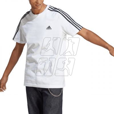 5. Koszulka adidas Essentials Single Jersey 3-Stripes Tee M IC9336