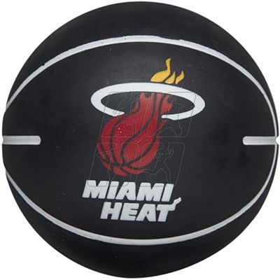 3. Piłka do koszykówki Wilson NBA Dribbler Miami Heat Mini Ball WTB1100PDQMIA