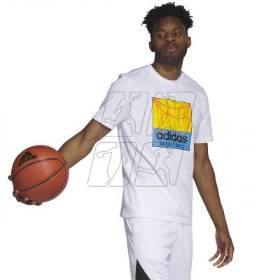 3. Koszulka adidas Chain Net Basketball Graphic Tee M IC1861