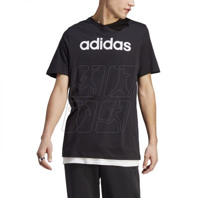 4. Koszulka adidas Essentials Single Jersey Linear Embroidered Logo Tee M IC9274