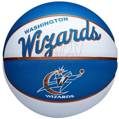 4. Piłka do koszykówki Wilson Team Retro Washington Wizards Mini Ball WTB3200XBWAS