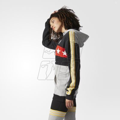 Bluza adidas ORIGINALS Sweatshirt Hooded W AY7143, kolor szaro-czarny