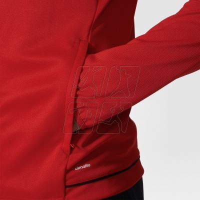 Bluza treningowa adidas Tiro 17 M BQ2710 w kolorze czerwonym, wykonana w całości z poliestru, posiada technologię climalite