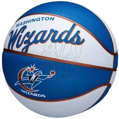 6. Piłka do koszykówki Wilson Team Retro Washington Wizards Mini Ball WTB3200XBWAS