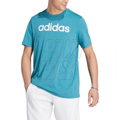 4. Koszulka adidas Essentials Single Jersey Linear Embroidered Logo Tee M IJ8655