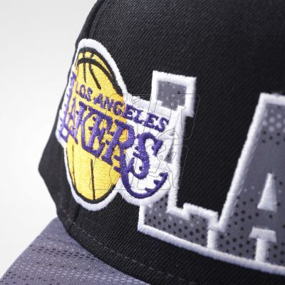 Czapka z daszkiem adidas Los Angeles Lakers Flat Cap czarna