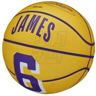 3. Piłka do koszykówki Wilson NBA Player Icon LeBron James Mini Ball WZ4007201XB