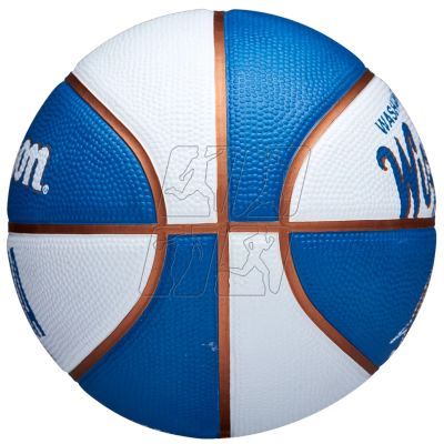3. Piłka do koszykówki Wilson Team Retro Washington Wizards Mini Ball WTB3200XBWAS