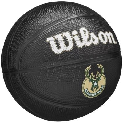 3. Piłka do koszykówki Wilson Team Tribute Milwaukee Bucks Mini Ball WZ4017606XB