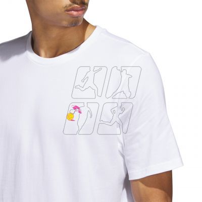 5. Koszulka adidas Lil Stripe Spring Break Graphic Short Sleeve Basketball Tee M IC1868