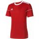 Koszulka piłkarska adidas Squadra 17 Junior BJ9174 w kolorze czerwonym z białymi detalami, z technologią climalite