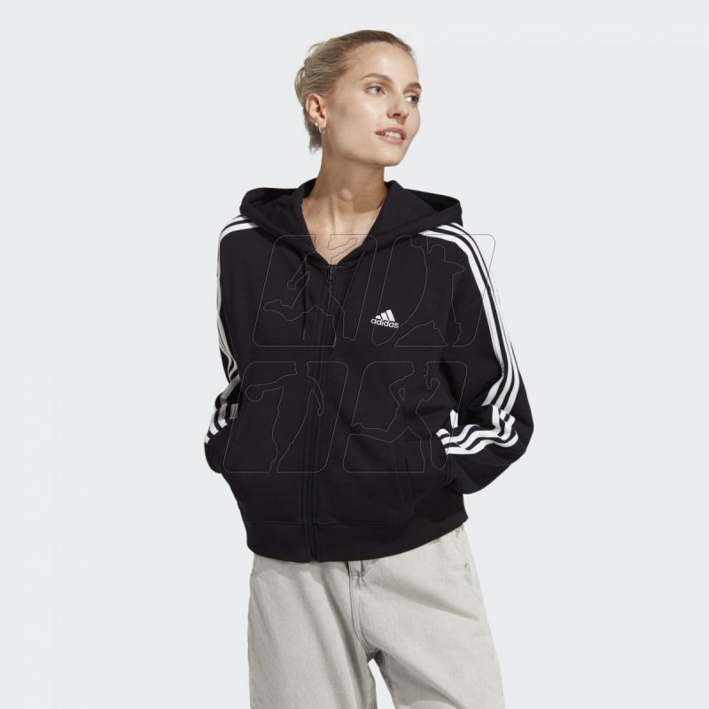2. Bluza adidas Essentials 3-Stripes French Terry Bomber Full-Zip Hoodie W IC8781