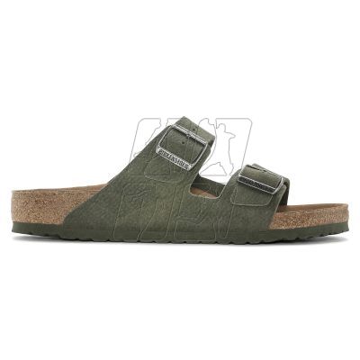 6. Klapki Birkenstock Arizona Vegan Microfaser Regular damskie-męskie Desert Dust Thyme na szeroką stopę wegańskie (1024550)