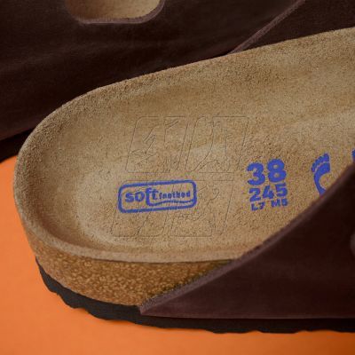 10. Klapki damskie Birkenstock Arizona Soft Footbed Oiled Leather Habana narrow wąskie (0452763)