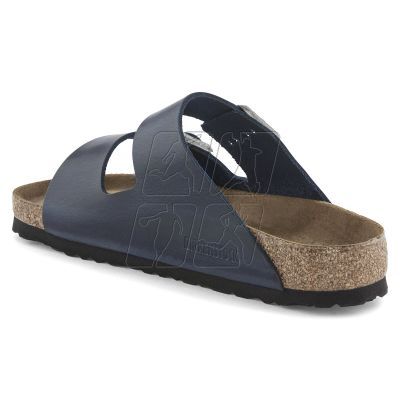 3. Klapki Birkenstock Arizona Soft Footbed Oiled Leather Narrow damskie/męskie Blue Niebieskie na wąską stopę olejowana skóra (1013644)