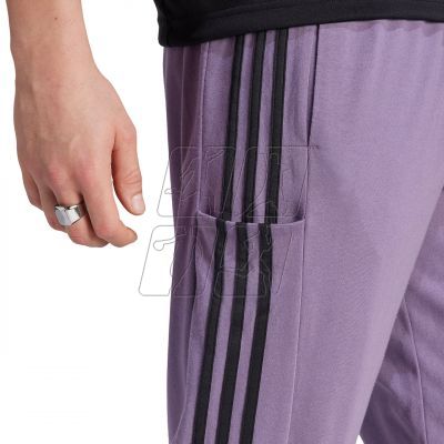 5. Spodnie adidas Essentials Single Jersey Tapered Open Hem 3-Stripes M IJ8699