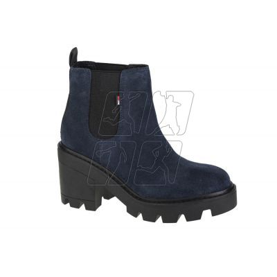 Buty Tommy Hilfiger Essential Suede Mid Heel Boot W EN0EN01093-C87