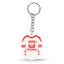 Brelok koszulka hokejowa Polska (Home) SREBBREKH-PL