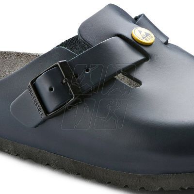 2. Chodaki damskie Birkenstock Boston ESD Blue skóra naturalna klapki narrow wąskie (0061388)