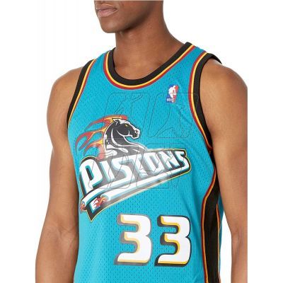 4. Koszulka Mitchell &amp; Ness Detroit Pistons NBA Swingman Road Jersey Pistons 98 Grant Hill M SMJYGS18164-DPITEAL98GHI
