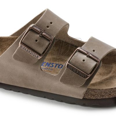 2. Klapki Birkenstock Arizona Soft Footbed Oiled Leather Tabacco Brown narrow wąskie damskie/męskie (0552813)