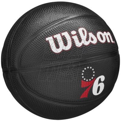2. Piłka do koszykówki Wilson Team Tribute Philadelphia 76ers Mini Ball WZ4017611XB 