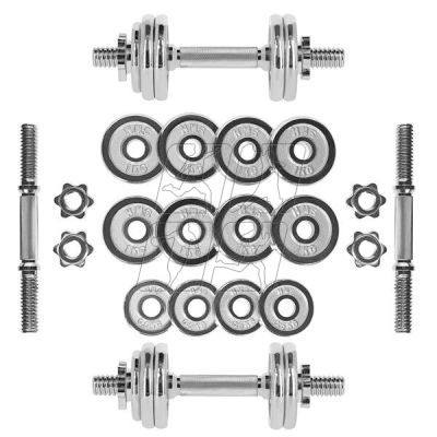 10. Sztangielki w walizce CHROME HMS 2x7,5kg STC15