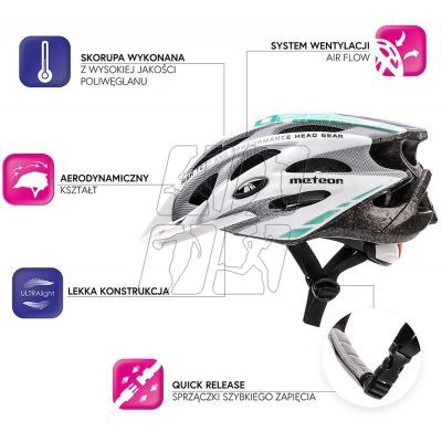 25. Kask rowerowy Meteor MV29 Drizzle 24715-24717