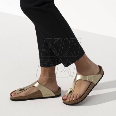 2. Japonki damskie Birkenstock Gizeh Birko-Flor Gold złote narrow wąskie (1016109)