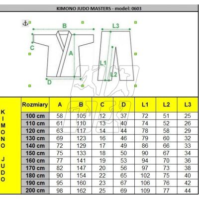 Kimono judo Masters 450 gm 200 cm 060320-200