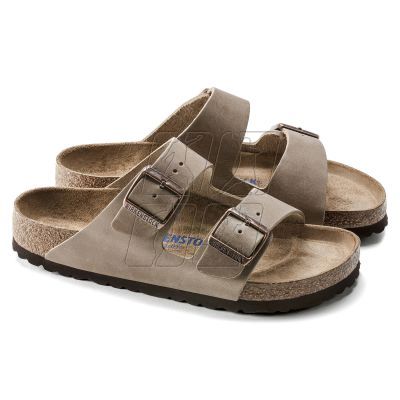 6. Klapki Birkenstock Arizona Soft Footbed Oiled Leather Tabacco Brown narrow wąskie damskie/męskie (0552813)