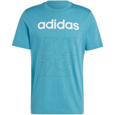2. Koszulka adidas Essentials Single Jersey Linear Embroidered Logo Tee M IJ8655