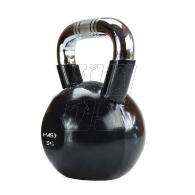 13. Kettlebell żeliwny uchwyt chrom radełkowany HMS KTC20 BLACK 