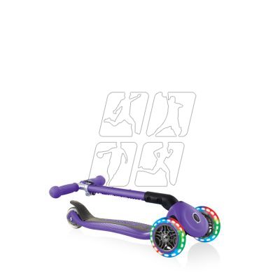 5. Hulajnoga 3-kołowa Globber Foldable Lights Violet Jr 437-103