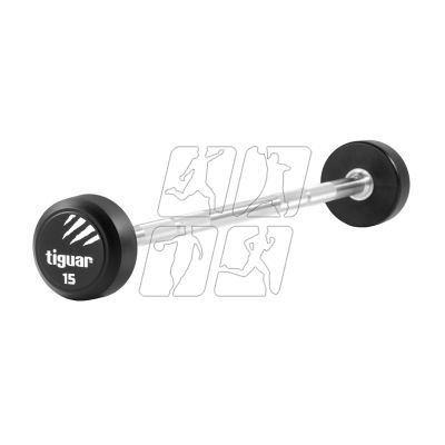 2. Barbell prosty tiguar PU 15 kg TI-WPBPU015