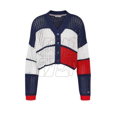 Sweter Tommy Jeans Tjw Crop Rwb Cardigan W DW0DW12537