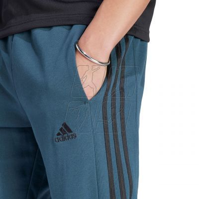 4. Spodnie adidas Essentials French Terry Tapered Cuff 3-Stripes Pants M IJ8698