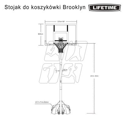 7. Stojak do koszykówki Lifetime 50" BROOKLYN 90981