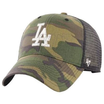 3. Czapka z daszkiem 47 Brand Los Angeles Dodgers Branson Cap B-CBRAN12GWP-CMD