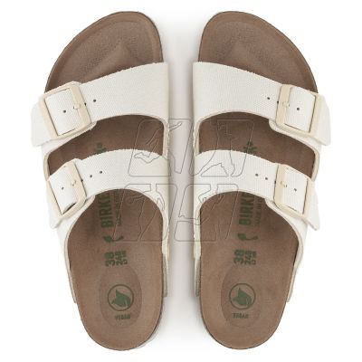 8. Klapki Birkenstock damskie Arizona Vegan Women Textile Narrow Eggshell na wąską stopę wegańskie (1022679)