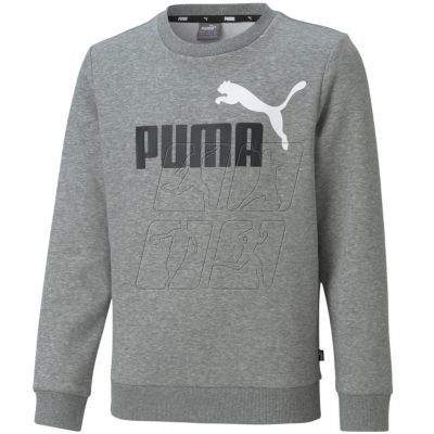 3. Bluza Puma ESS+ 2 Col Big Logo Crew FL Jr 586986 03