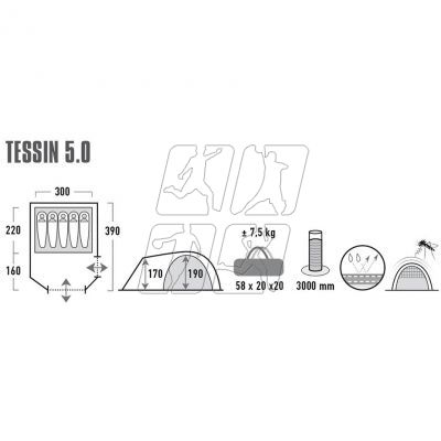 2. Namiot High Peak Tessin 5 10228