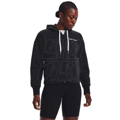 4. Bluza Under Armour Essential Fleece Script FZ Hoodie W 1374106-001