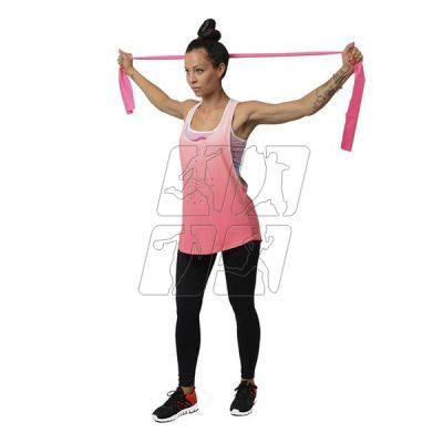 8. Taśma pilates HMS TP01 PINK 0.7 x 120 x 1200 MM 17-34-022