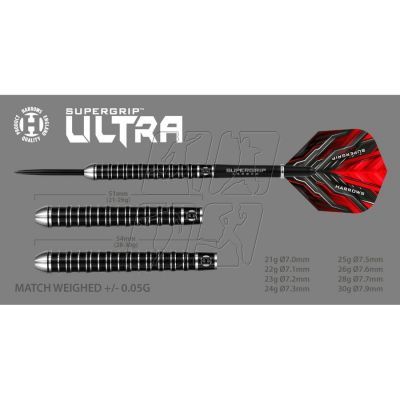 4. Rzutki Harrows Supergrip Ultra 90% Steeltip HS-TNK-000013890