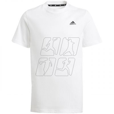 Koszulka adidas Essentials Small Logo Cotton Tee Jr IB4093