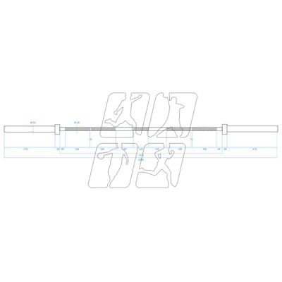 47. Gryf do crosffitu HMS Premium GCF700 220 cm 20 kg