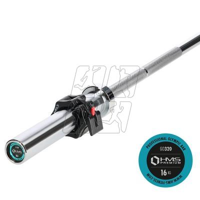 9. Gryf olimpijski HMS LOCK JAW BLACK 183 cm GO320 