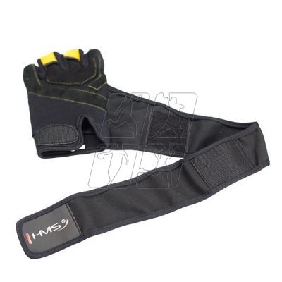 13. Rękawice na siłownię Black/Yellow HMS RST01 r.M